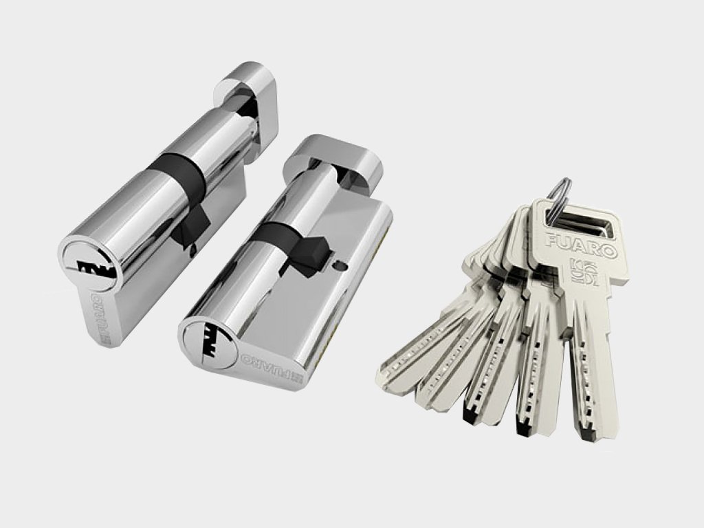 Цилиндровый механизм из алюминия «ключ-вертушка» с 5 ключами в комплекте Павлодар